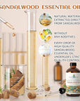 EVOKE OCCU Sandalwood Essential Oils for Skin Care, Diffuser, Perfume, Candle and Soap Making - 4 FL Oz