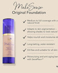 SeneGence MakeSense Original Foundation, Coffee, 1 Fl Oz, Long-Lasting Oil-Free Formula with Skin-Nourishing Ingredients, Water-Resistant