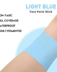 BOBISUKA Light Blue Face Paint Stick – Sweatproof Eye Black for Baseball Football Softball Sports, High Coverage Halloween Makeup Cosplay SFX – Ideal for Ice Fairy, Frost Spirit, Mermaid Looks