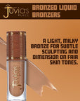 Juvia’s Place Bronzed Liquid Bronzer - Biscotti - Liquid Bronzer for Face with Silky Blendable Texture - Buildable Coverage for Natural Contour & Dimension - Easy-to-Blend, Patch-Proof Formula