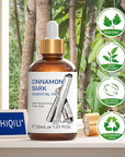 HIQILI Cinnamon Essential Oil for Spary, Diffuser, Garden and Kitchen - 100% Pure Natural - Indoor and Outdoor, 1.01 Fl Oz