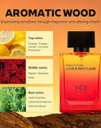 Ycz LOVE'S RED FLAME Eau de Parfum Spray, Long-Lasting Fragrance for Men, Daily Use Men's Casual Cologne, A Signature Scent Great Holiday Gift A Gift for Any Occasion,50 ml (1.65 fl. Oz)