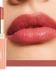 Oulac Moisturizing Shine Lipstick Red for Women - 2 in 1 Glossy Red Tinted Lip Balm, Hydrating Summer Lipstick for Dry Lips,Shine Juicy Finish Vegan 2.2g/0.07oz (16)