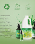 Aloe Vera Gel, 100% Aloe Vera Extracted from Freshly Cut Pure Aloe Leaves, Pure Aloe Vera Gel for Skin Care like Deeply Soothing, Firming, After Shave, Sunburn Relieve(Family Pack)