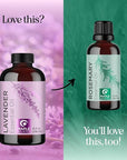 Pure Lavender Essential Oil - Lavender Oil for Hair Skin and Nails Plus Aromatherapy Diffusers Humidifiers Linens and Baths for at Home Spa Self Care - Premium Grade Non-GMO in Glass Bottle (4 Fl Oz)