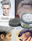 Temporary Grey Hair Color Wax,Natural Hair Spray Color Washable For Kids Women Men For Dark Light Hair Hairstyle Cosplay Halloween Party Christmas Diy Hairstyle