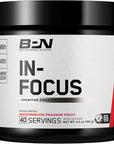 BARE PERFORMANCE NUTRITION, BPN in-Focus Brain Support Supplement, Improve Focus & Energy, Alpha GPC, Watermelon Passionfruit, 40 Servings