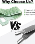 Exfoliating Back Scrubber for Shower, Back Massage Bath Brush, Double-Sided Back Scrub Washcloth to Clean Your Body Deeply for Men & Women Skin Care (Green)