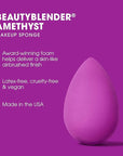 Beautyblender® | Amethyst Beauty Blender Makeup Sponge, Super-Soft Foam Easily Blends Foundations, Powders & Creams, Made in USA, Reusable, Washable, Streak Free Application, Vegan, Cruelty Free