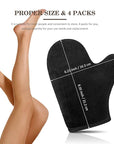 SATINIOR 4 Packs Self Tanning Mitt Applicators Double Sided Sunless Tanning Mittens Reusable Applicator Mittens Tanner Gloves with Thumb(Black)