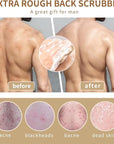 Extra Rough Exfoliating Back Scrubber,Natural Body Exfoliator for Workers Athletes and Men.Hygienic Loofah for Long Durable Daily Deep Cleansing