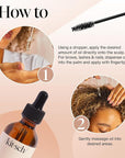 Kitsch Organic Castor Oil for Hair Growth - 100% Pure Castor Oil, Organic Cold Pressed Unrefined Glass Bottle for Face, Skin, Lashes, Brows, Scalp, Nails & Belly Button - Hexane Free, USDA - 2 oz