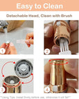 Facial Hair Removal Eyebrow Trimmer - Facial Shaver Device 2 in 1 Remover for Face Peach Fuzz Eyebrow Nose Ear Hair Chin Lips Armpit with LED Light Rechargeable for Women Men Travel Size (White)