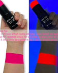 CCbeauty Neon Pink Face Paint Stick, UV Pink Face Painting Kit, Full Coverage SFX Makeup Foundation, Professional Non-Toxic Body Paint for Halloween Costume Cosplay Party, Glow In The Dark Makeup