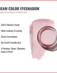 Oulac Nude Pearl Cream Eyeshadow also for Highlighter Shimmer Eye Shadow Waterproof&Long Lasting with Moisturizing Formula Blendable Shimmer Eye Make-up,Vegan & Cruelty-Free,6g, P03