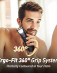 Body Hair Trimmer for Men: Pubic Hair Trimmer with Mirror & LED Light - Electric Ball Shavers with Ceramic Blades & Travel Lock - Body Groomer IPX7 Waterproof Wet/Dry Use for Groin/Legs/Chest