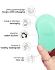 Tangle Teezer Original Detangler Brush, Dry & Wet Travel Size Mini Hair Brush, for Kids & All Hair Types, Paradise Green
