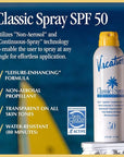 Vacation Classic Spray Sunscreen SPF 50 + Air Freshener Bundle, Broad Spectrum Sunscreen Spray, Vegan Sunblock Spray, Body Spray with SPF, Spray Sunscreen SPF 50, 6 fl. Oz.
