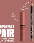 NYX PROFESSIONAL MAKEUP Butter Gloss, Non-Sticky Lip Gloss - Praline (Deep Nude)