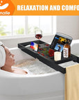 Luxury bathtub caddy tray for