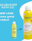 Seaweed Bath Co. Cooling Mist SPF 60 Sport Broad Spectrum Hybrid Sunscreen Spray, 6 Ounce, Sustainably Harvested Seaweed, Aloe, Peppermint