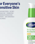 Cetaphil Face Moisturizer, Daily Oil Free Facial Moisturizer with SPF 35, For Dry or Oily Combination Sensitive Skin, Fragrance Free Face Lotion