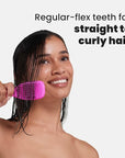 Tangle Teezer Ultimate Detangler Hairbrush, Eliminates Knots & Reduces Breakage, Mini Hair Brush for Travel, Small Hands & All Hair Types, Runway Pink