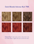 eSalon Permanent Hair Color & Hair Dye Complete Kit - Personal Colorist Kit for Up To 100% Gray Coverage for All Hair Types - Professional-Grade Ammonia-Free Hair Dye (Dark Blonde Intense Red 7RR)