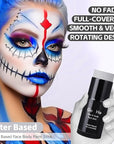Go Ho Light Grey Face Body Paint Stick,Easily Washable Formula Gray Face Paint Stick,Non-toxic Full-coverage Cream Grey Body Paint for Adults Children Halloween Skull Zombie Goth Cosplay SFX Makeup