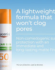 Eucerin Sun Clear Skin Face Sunscreen Lotion SPF 50 for Acne Prone and Oily Skin, Lightweight Sunscreen with Oil-Absorbing Minerals, Won't Cause Breakouts, Hypoallergenic, 2.5 Fl Oz Bottle