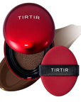 TIRTIR Mask Fit Red Cushion Foundation | Full coverage, Weightless, Skin fit, Satin Glow Finish, Korean Makeup BB Foundation, beauty, Tattoo cover up, Buildable (#51N Fudge, 0.63 Fl Oz)