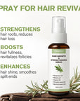 Rosemary Oil Hair Growth Spray, Thickening Hair & Scalp Serum, Nourishing Formula with Castor, Batana, Biotin for Hair Growth, Promotes Fuller Follicles for Women & Men – All Hair Types (2 Oz, 1 Pack)