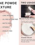 2PCS Loose Face Powder, Oil Control Minimizes Pores (05# Fair) 8g