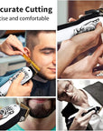 BESTBOMG® Updated Professional Hair Clippers Cordless Hair Haircut Kit Rechargeable 2000mAh Hair Beard Trimmer Haircut Grooming Kit with 6 Guide Combs & for Men/Father/Husband/Boyfriend