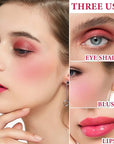 Cream Blush Stick,Blush Stick for Cheeks with Contour Rose Pink)