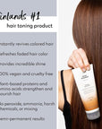 FOUR REASONS Toffee Toning Treatment - Color Depositing Conditioner for Color-Treated Hair - Semi Permanent Hair Toner, Vegan and Cruelty-Free (27 Shades), 6.76 fl oz