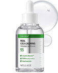 WELLAGE Real Cica Calming Trouble Ampoule - Korean Soothing Serum 95% Madecassoside, Rapid Soothing, Redness Relief, Sebum Control, Improves Freckles and Blemishes, for Acne-Prone Skin, 1.69 fl.oz