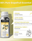 HIQILI 16 Fl Oz Grapefruit Essential Oil, for Diffuser, Skin Care, 100% Pure and Natural