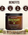 Rosemary Deep Conditioning Hair Mask for Dry Damaged Hair and Growth with Collagen Argan Oil - Rosemary Oil Leave in Conditioner aceite de romero puro y natural 8.5 fl oz x 2 Pack