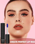 2PCS Peel Off Lip Stain Lip Tint Matte Liquid Lipstick Nude Lip Gloss Long Lasting Waterproof Lip Tint Stain Non-stick Cup Peel Off Lipstick Lip Makeup for Women Girls (01#+02#)