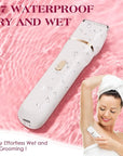 Bikini Trimmer for Women - 5 in 1 Electric Razors for Ladys Pubic Facial Nose Body Leg Hair Removal, Waterproof Electric Shaver for Women Private Area Sensitive Skin, Personal Hair Trimmer