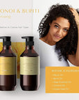 Theorie Monoi and Buriti Glossing Shampoo - Hydrate & Shine - Suited for Coarse and Dry Hair - Protects Color & Keratin Treated Hair, Pump Bottle 400mL