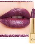 Oulac Purple Lipstick for Women with Metallic 3D Shine Lightweight Hydrating Formula, High Impact Lip Color, Vegan & Gluten Free Beauty, Full Coverage Lip Makeup, Virtual Violet(22)
