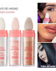 2PCS Polvo De Hadas Fairy Highlight Patting Powder #02 Pink)