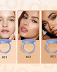 SACE LADY Face Pressed Powder Sets Makeup, Controls Cruelty-free, (#03) 0.35oz