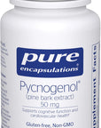 Pure Encapsulations Pycnogenol (Pine Bark Extract) 50 mg | Hypoallergenic Supplement to Support Cognitive Function and Cardiovascular Health | 120 Capsules