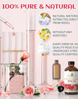 EVOKE OCCU Rose Essential Oil for Skin Care, Relaxation, Home Cleaning, Add to Diffuser and Spary, DIY Candle and Soap - 4 Fl Oz