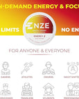 NZE Caffeine Nootropic Pouches (Lemon Cherry) - Nootropic Energy Pouches with 50mg Caffeine, Alpha GPC, L-Tyrosine & L-Theanine No Sugar or Artificial Sweeteners - 15 Nicotine Free Pouches A Can