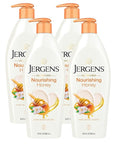 Jergens Nourishing Honey Dry Skin Moisturizer, with Illuminating Hydralucence Blend, Skin Nourishing Formula, Dermatologist Tested, 16.8 Oz, Pack of 4