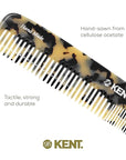 Kent 9T Fine Tooth and Wide Tooth Hair Combs - Large Detangler Handmade Dressing Comb - Wet & Dry Use, Durable Grooming for Women & Men - Made in England (WhiteTokyo)